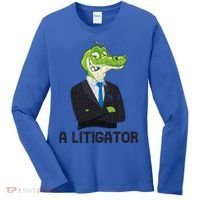 A Litigator Funny Lawyer Attorney Law School Graphic Gift Women's Long Sleeve Shirt thumb 0