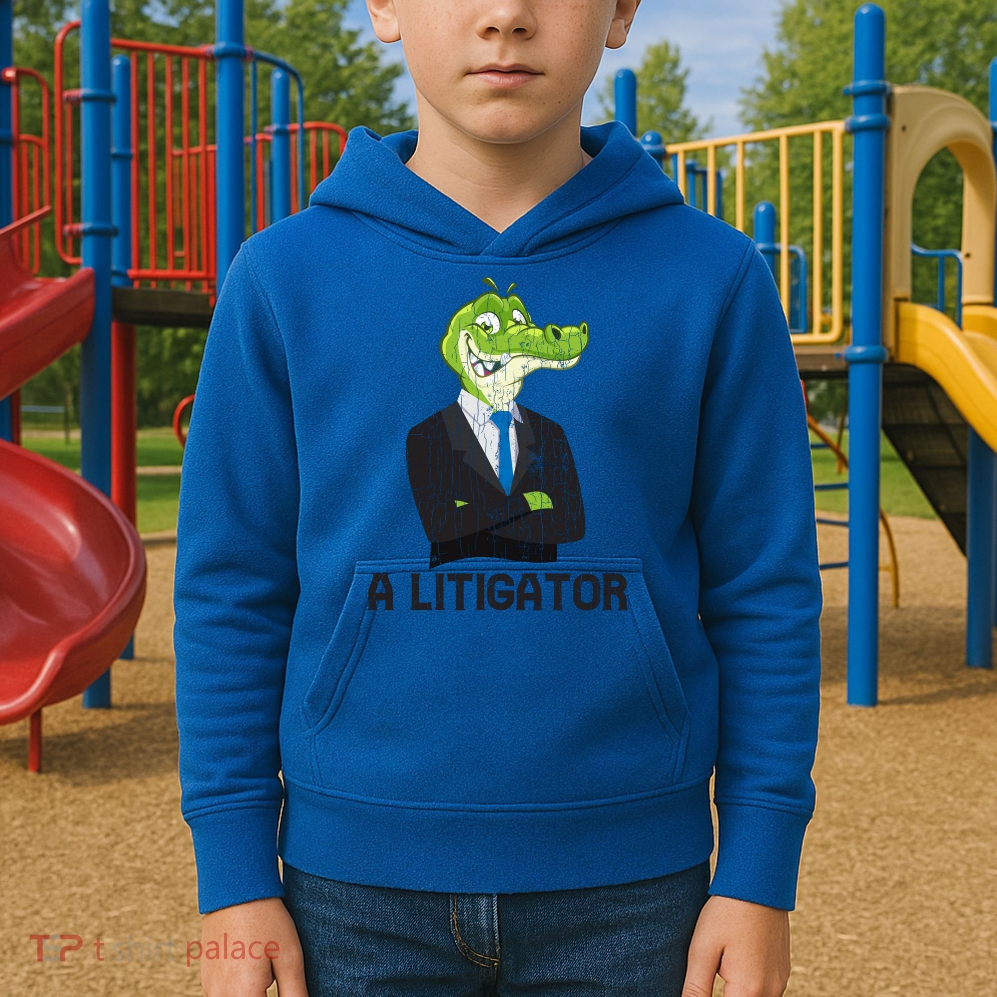 A Litigator Funny Lawyer Attorney Law School Graphic Gift Kids Hoodie
