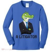 A Litigator Funny Lawyer Attorney Law School Graphic Gift Kids Long Sleeve Shirt thumb 0