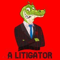 A Litigator Funny Lawyer Attorney Law School Graphic Gift Santa Hat thumb 1
