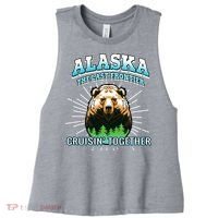 Alaska Last Frontier Family Group Trip Cruisin Together Cool Gift Women's Racerback Cropped Tank thumb 0