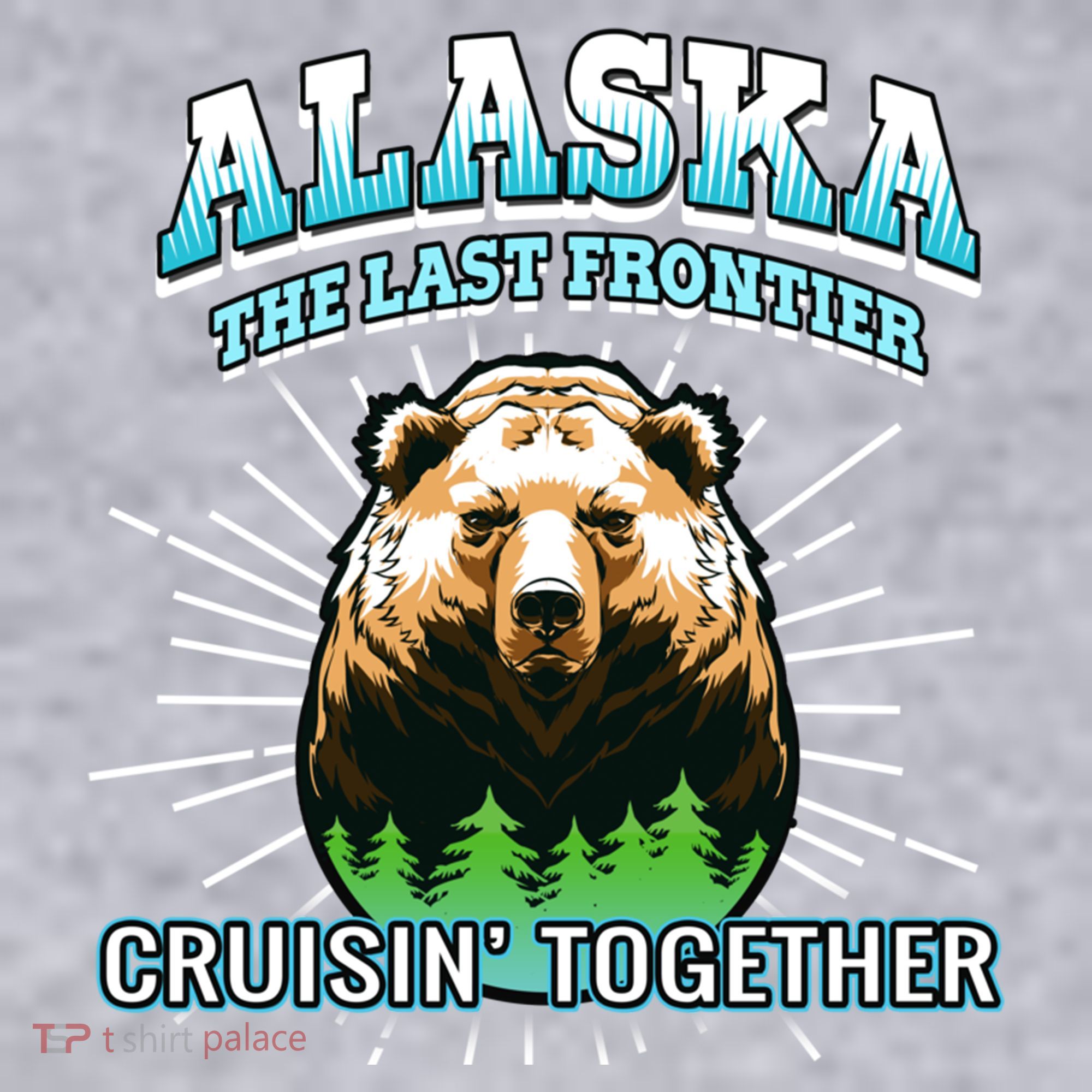 Alaska Last Frontier Family Group Trip Cruisin Together Cool Gift Women's Racerback Cropped Tank