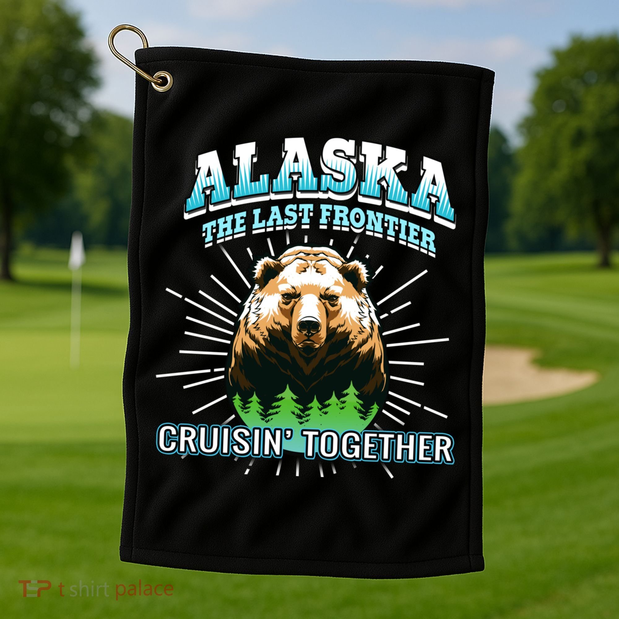 Alaska Last Frontier Family Group Trip Cruisin Together Cool Gift Golf Towel