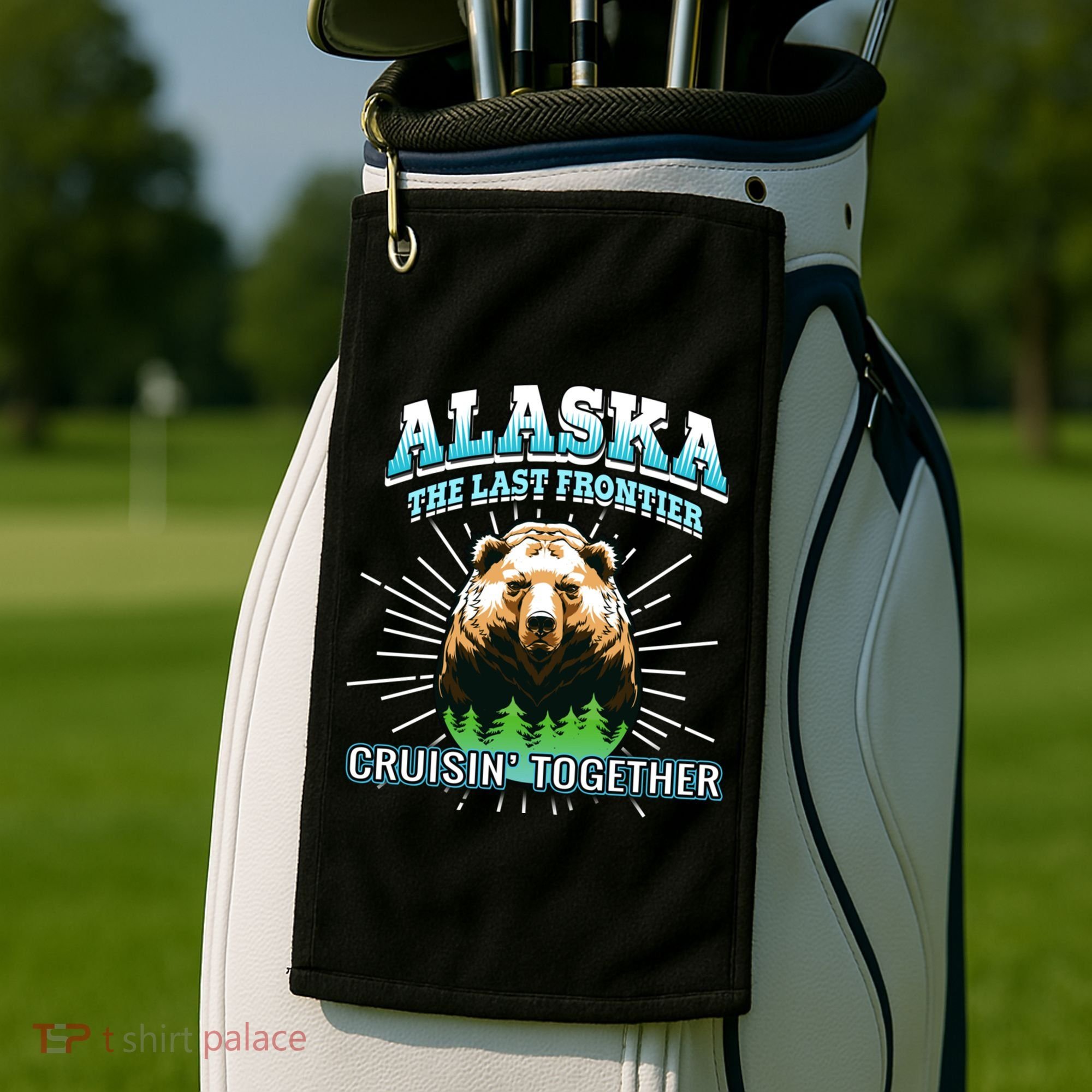 Alaska Last Frontier Family Group Trip Cruisin Together Cool Gift Golf Towel