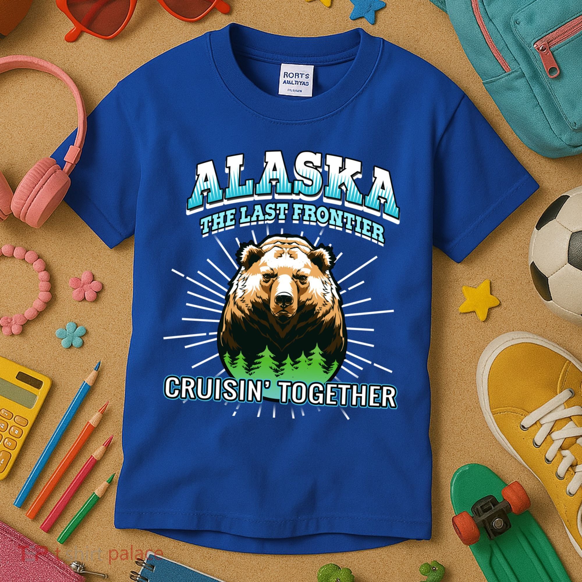 Alaska Last Frontier Family Group Trip Cruisin Together Cool Gift Kids T-Shirt