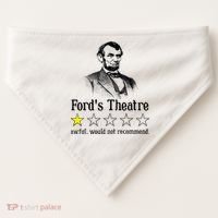 Abraham Lincoln Ford's Theatre Rating USA-Made Doggie Bandana thumb 0