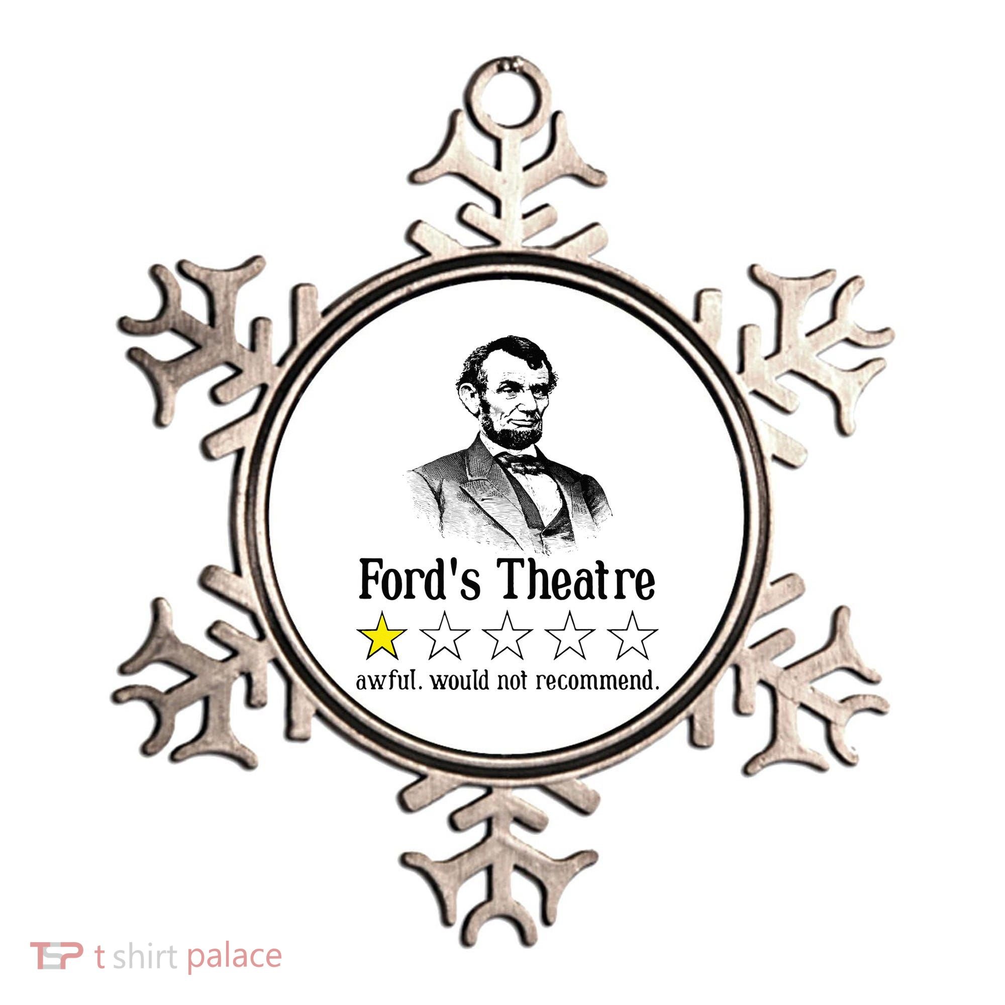 Abraham Lincoln Ford's Theatre Rating Ornament