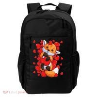 Animal Lovers Fox Heart Valentine's Days Backpack thumb 0