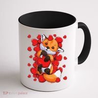 Animal Lovers Fox Heart Valentine's Days Coffee Mug thumb 1