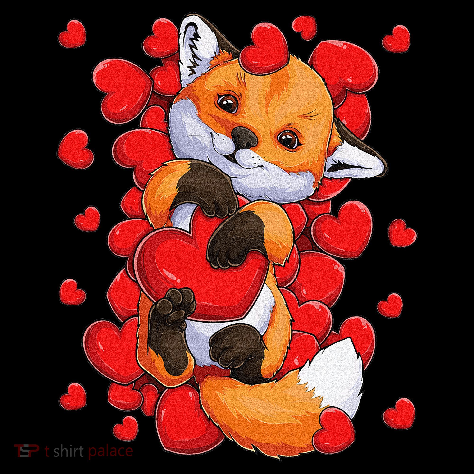 Animal Lovers Fox Heart Valentine's Days Coffee Mug