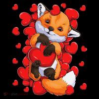 Animal Lovers Fox Heart Valentine's Days Women's Hoodie thumb 2