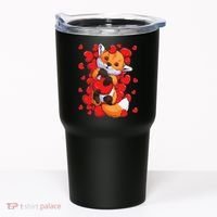 Animal Lovers Fox Heart Valentine's Days Tumbler thumb 0