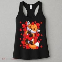 Animal Lovers Fox Heart Valentine's Days Women's Tank Top thumb 3