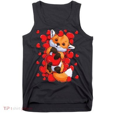 Animal Lovers Fox Heart Valentine's Days Tank Top