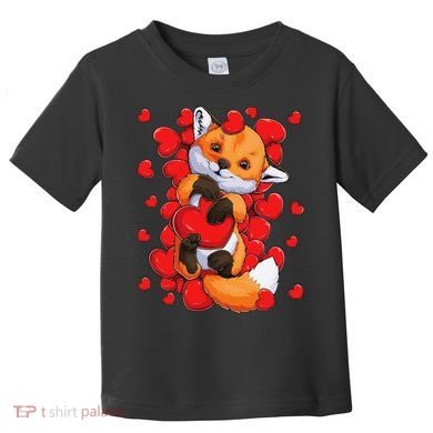 Animal Lovers Fox Heart Valentine's Days Toddler T-Shirt