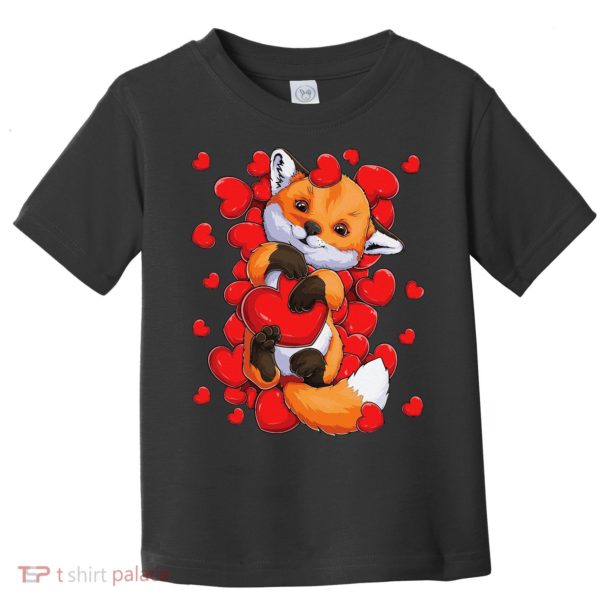 Animal Lovers Fox Heart Valentine's Days Toddler T-Shirt