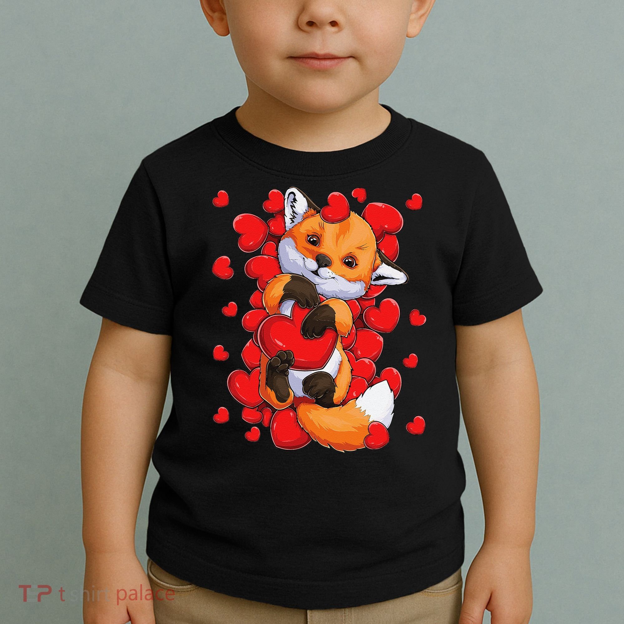 Animal Lovers Fox Heart Valentine's Days Toddler T-Shirt