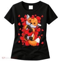 Animal Lovers Fox Heart Valentine's Days Women's T-Shirt thumb 0