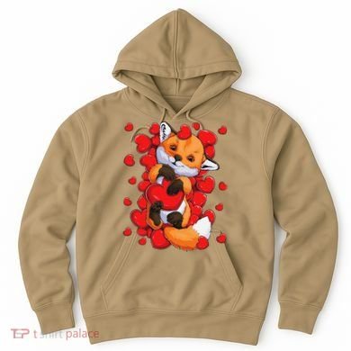 Animal Lovers Fox Heart Valentine's Days Hoodie