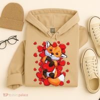 Animal Lovers Fox Heart Valentine's Days Hoodie thumb 4