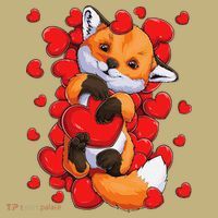 Animal Lovers Fox Heart Valentine's Days Hoodie thumb 7