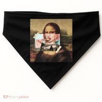 Aesthetic La Gioconda Mona Lisa E-Girl Pop Culture USA-Made Doggie Bandana thumb 0