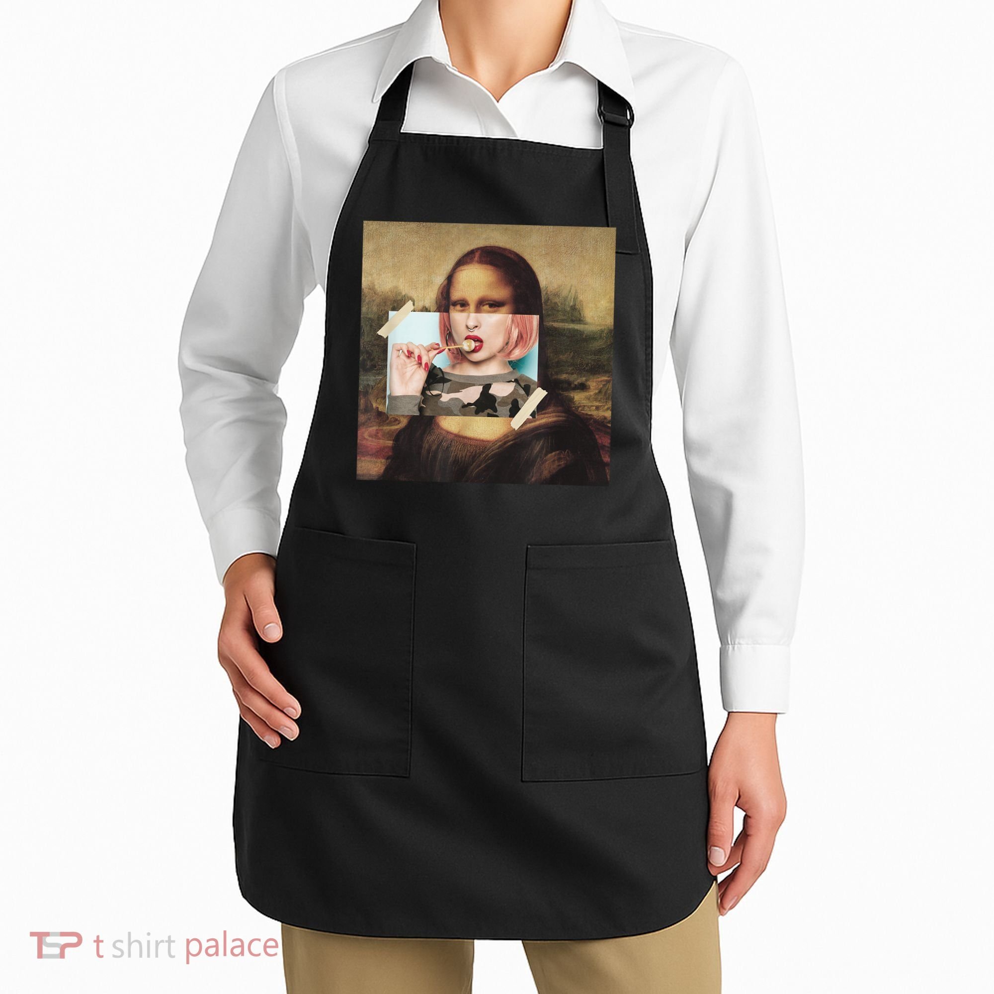 Aesthetic La Gioconda Mona Lisa E-Girl Pop Culture Apron