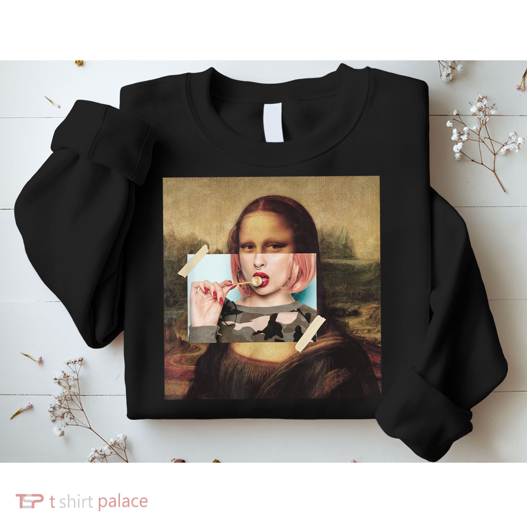 Aesthetic La Gioconda Mona Lisa E-Girl Pop Culture Sweatshirt