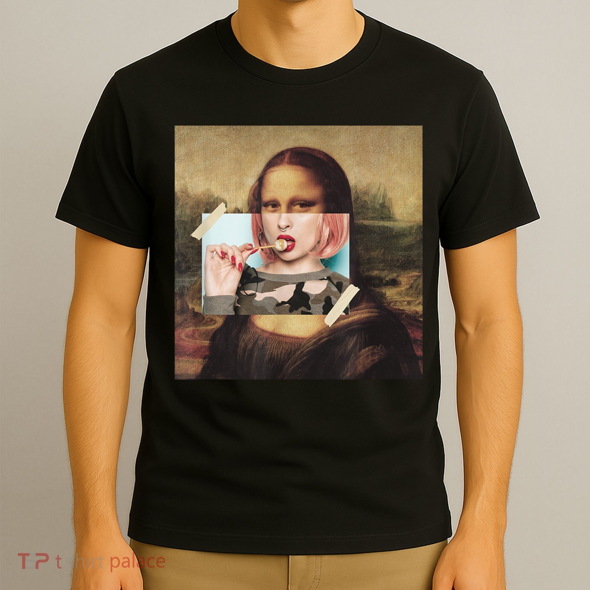Aesthetic La Gioconda Mona Lisa E-Girl Pop Culture T-Shirt