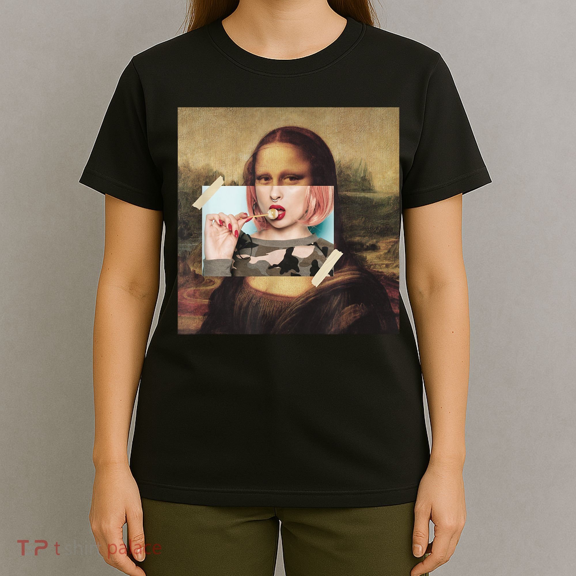 Aesthetic La Gioconda Mona Lisa E-Girl Pop Culture T-Shirt