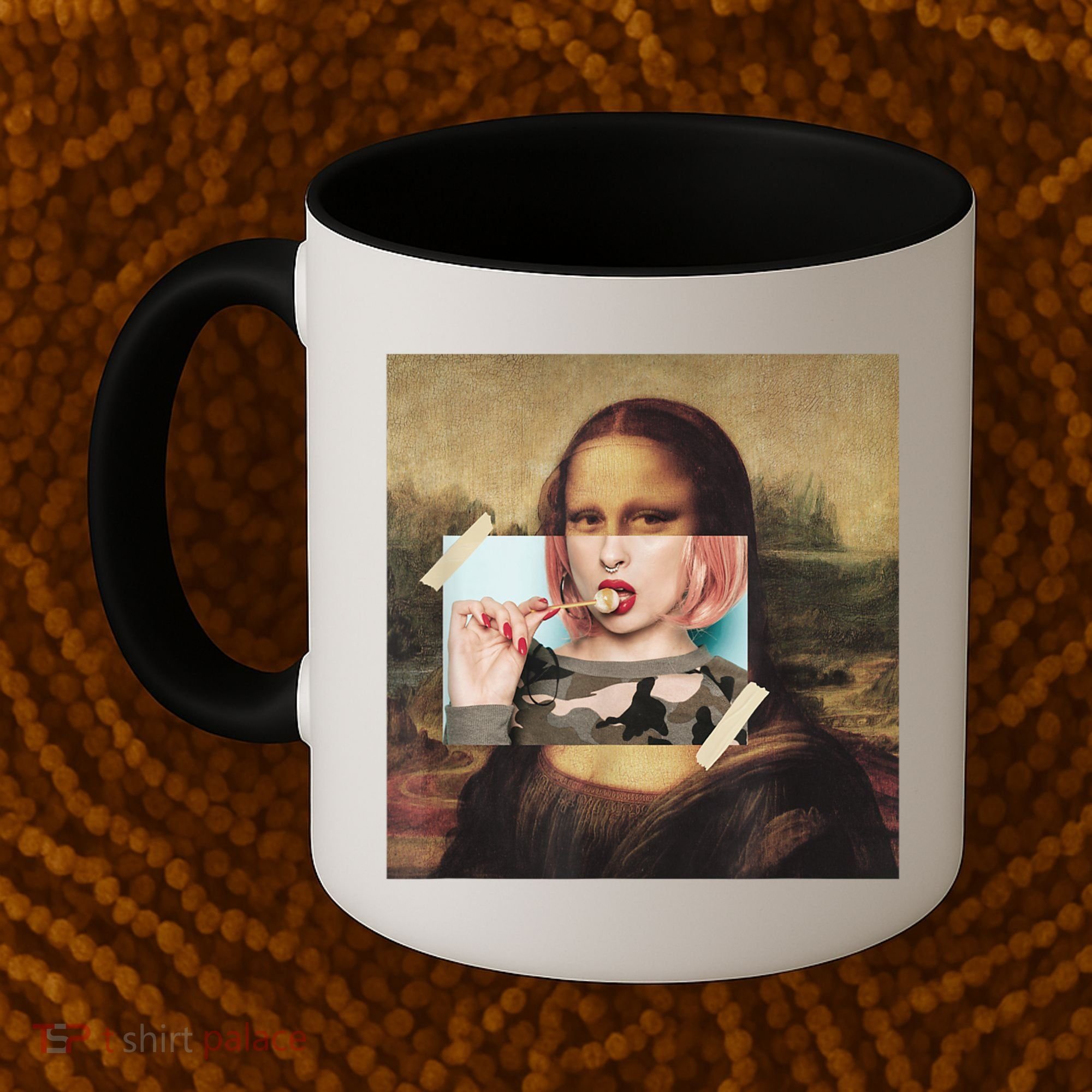 Aesthetic La Gioconda Mona Lisa E-Girl Pop Culture Coffee Mug