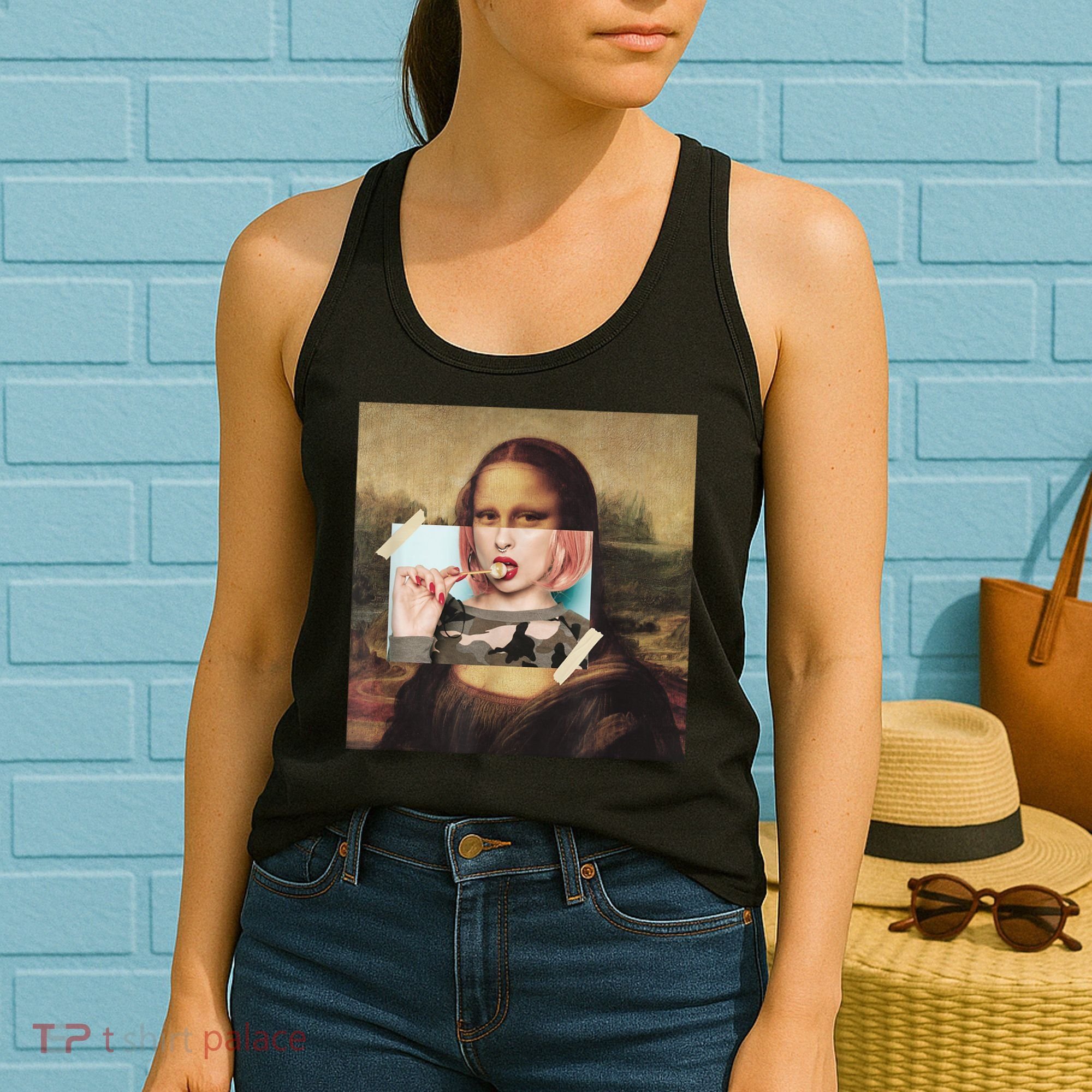 Aesthetic La Gioconda Mona Lisa E-Girl Pop Culture Women's Tank Top