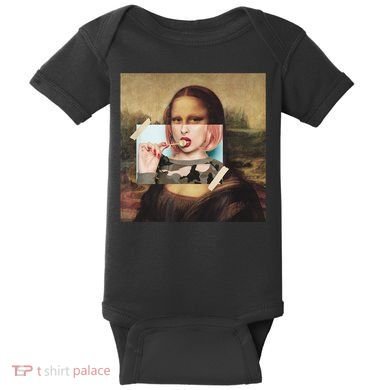 Aesthetic La Gioconda Mona Lisa E-Girl Pop Culture Baby Bodysuit