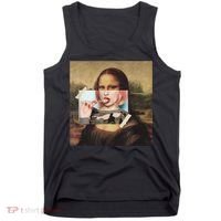 Aesthetic La Gioconda Mona Lisa E-Girl Pop Culture Tank Top thumb 0