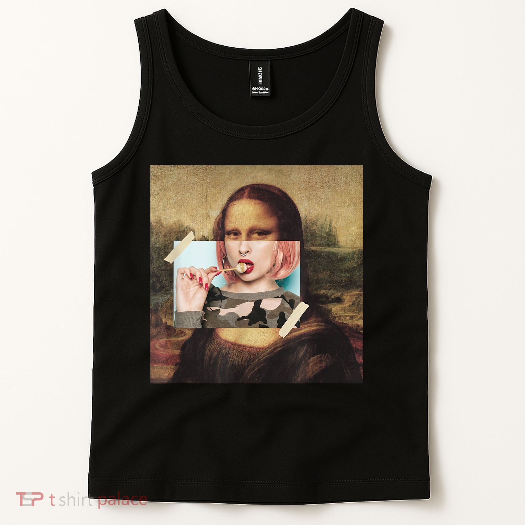 Aesthetic La Gioconda Mona Lisa E-Girl Pop Culture Tank Top