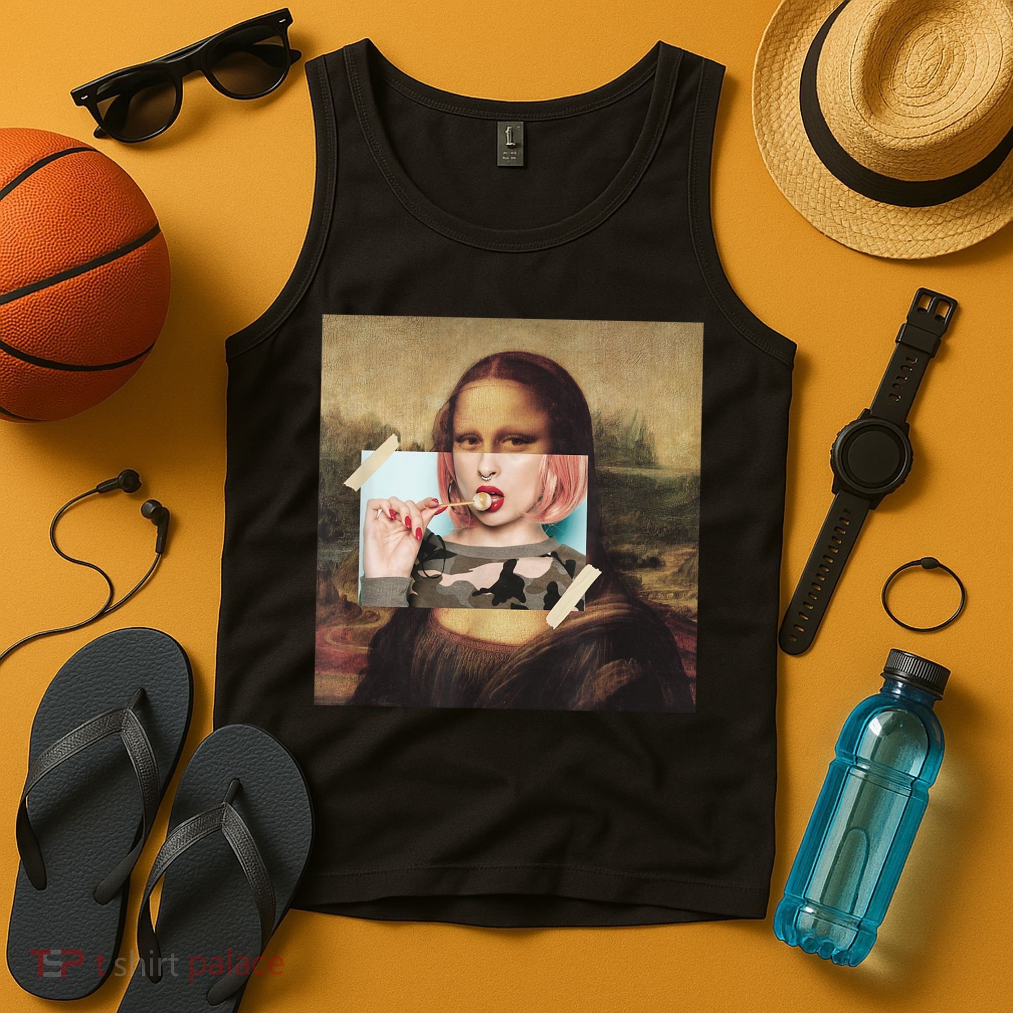 Aesthetic La Gioconda Mona Lisa E-Girl Pop Culture Tank Top
