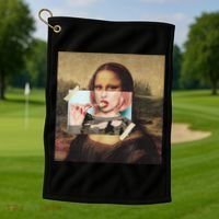 Aesthetic La Gioconda Mona Lisa E-Girl Pop Culture Golf Towel thumb 1