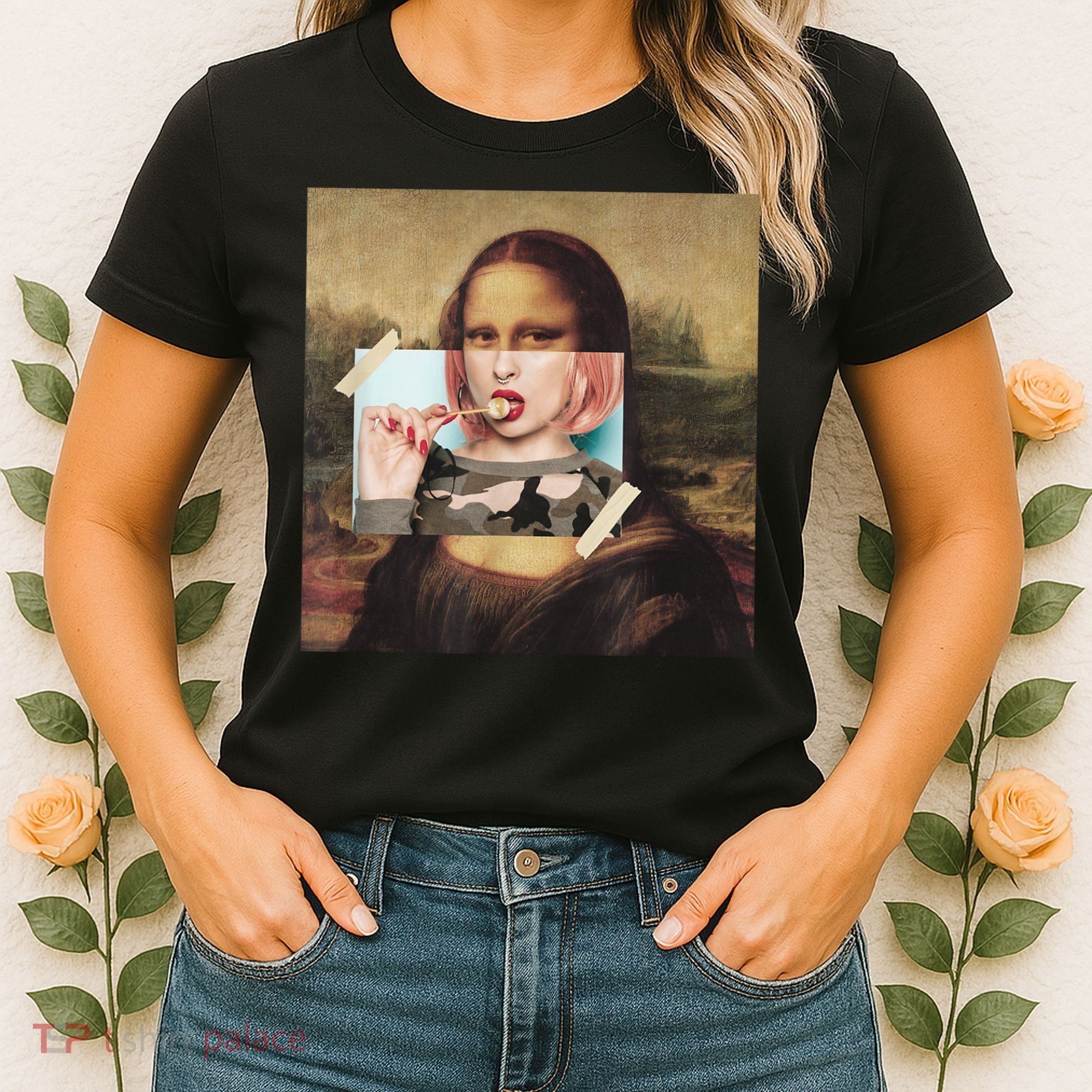 Aesthetic La Gioconda Mona Lisa E-Girl Pop Culture Women's T-Shirt