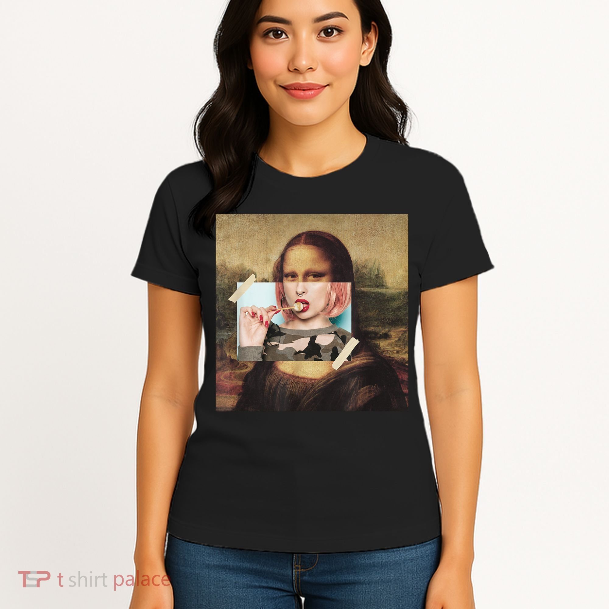 Aesthetic La Gioconda Mona Lisa E-Girl Pop Culture Women's T-Shirt