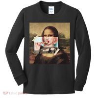 Aesthetic La Gioconda Mona Lisa E-Girl Pop Culture Kids Long Sleeve Shirt thumb 0