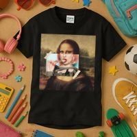 Aesthetic La Gioconda Mona Lisa E-Girl Pop Culture Kids T-Shirt thumb 3