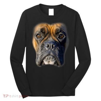Animal Lover Gift Boxer Face Funny Dog Lovers Tshirt Long Sleeve Shirt