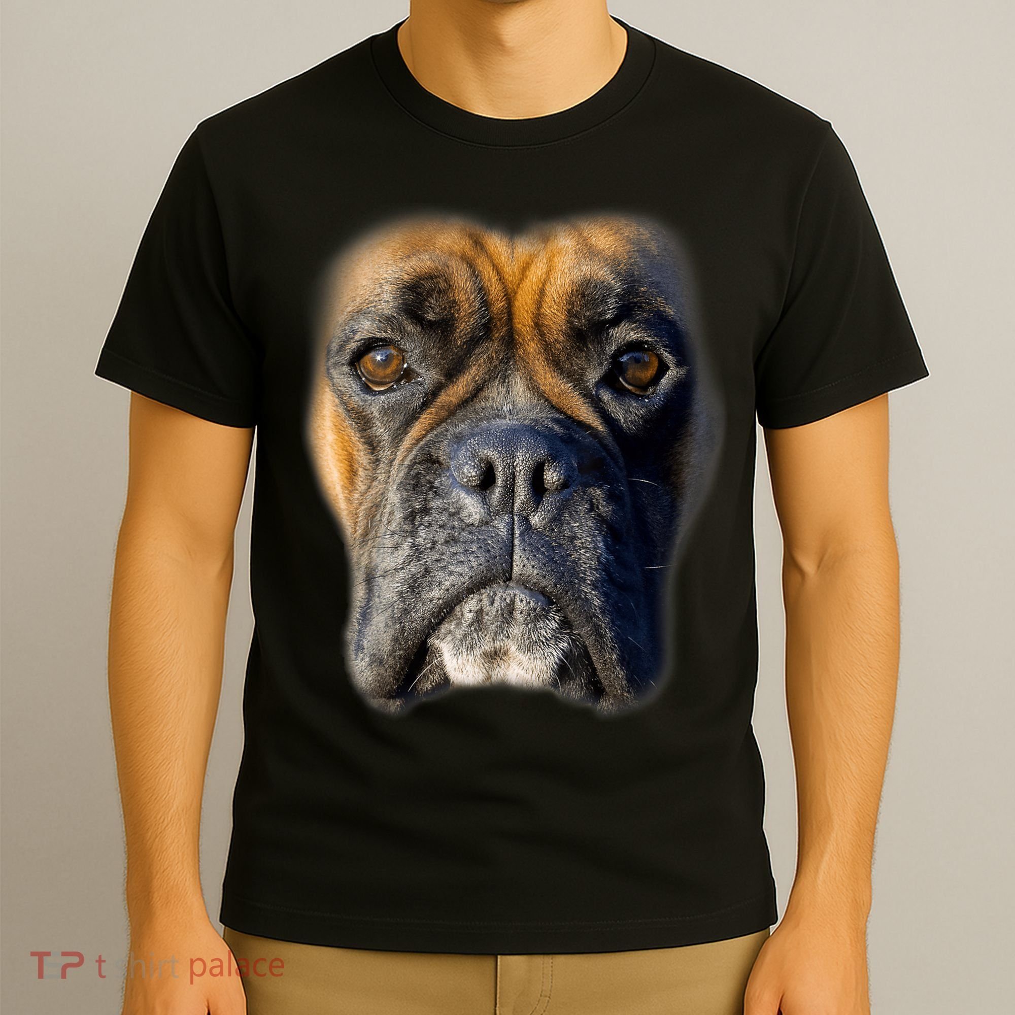 Animal Lover Gift Boxer Face Funny Dog Lovers Tshirt T-Shirt