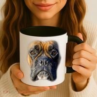 Animal Lover Gift Boxer Face Funny Dog Lovers Tshirt Coffee Mug thumb 3