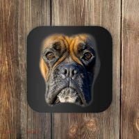 Animal Lover Gift Boxer Face Funny Dog Lovers Tshirt Coaster thumb 0