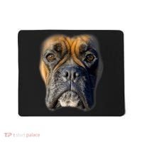 Animal Lover Gift Boxer Face Funny Dog Lovers Tshirt Mousepad thumb 0