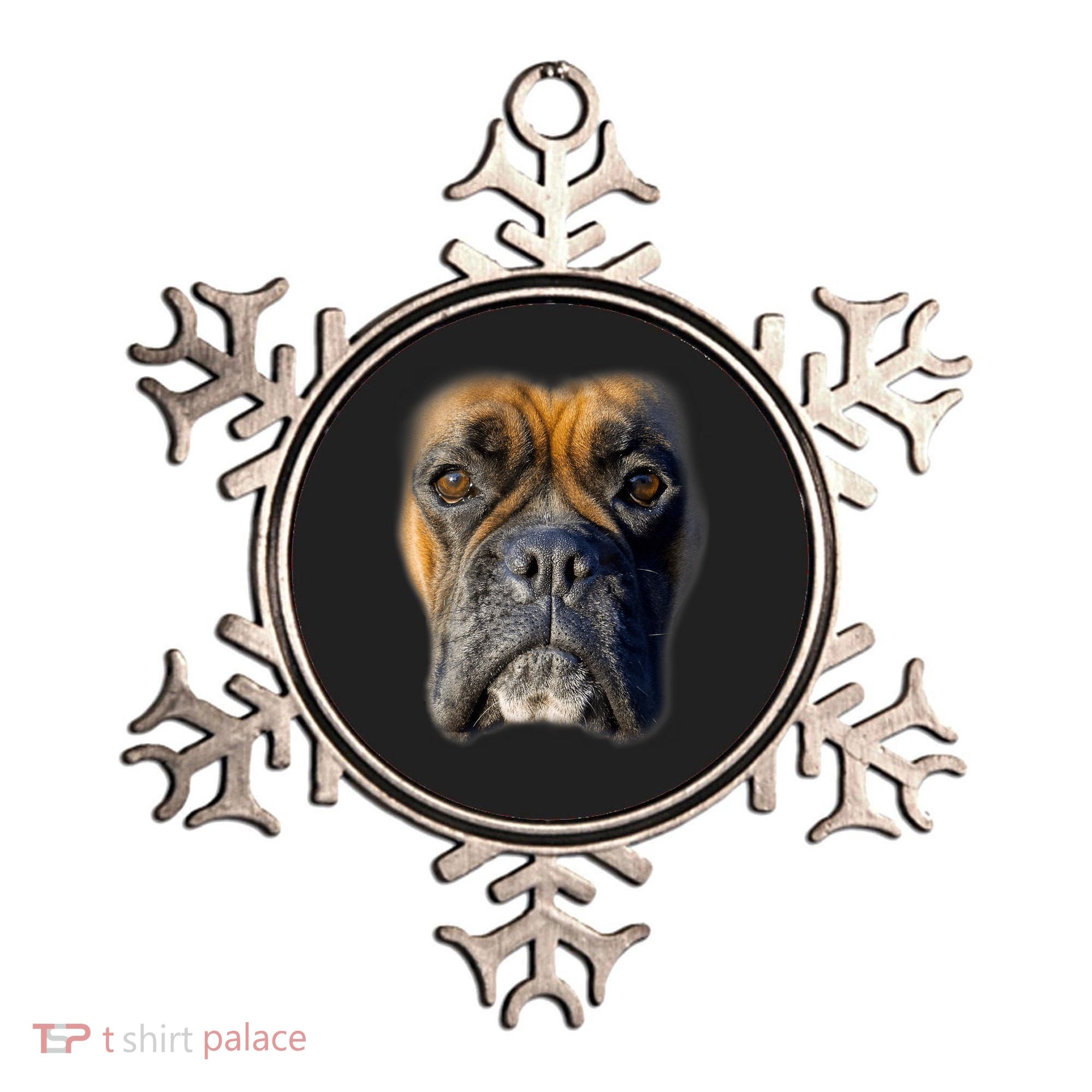 Animal Lover Gift Boxer Face Funny Dog Lovers Tshirt Ornament