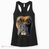 Animal Lover Gift Boxer Face Funny Dog Lovers Tshirt Women's Tank Top thumb 0