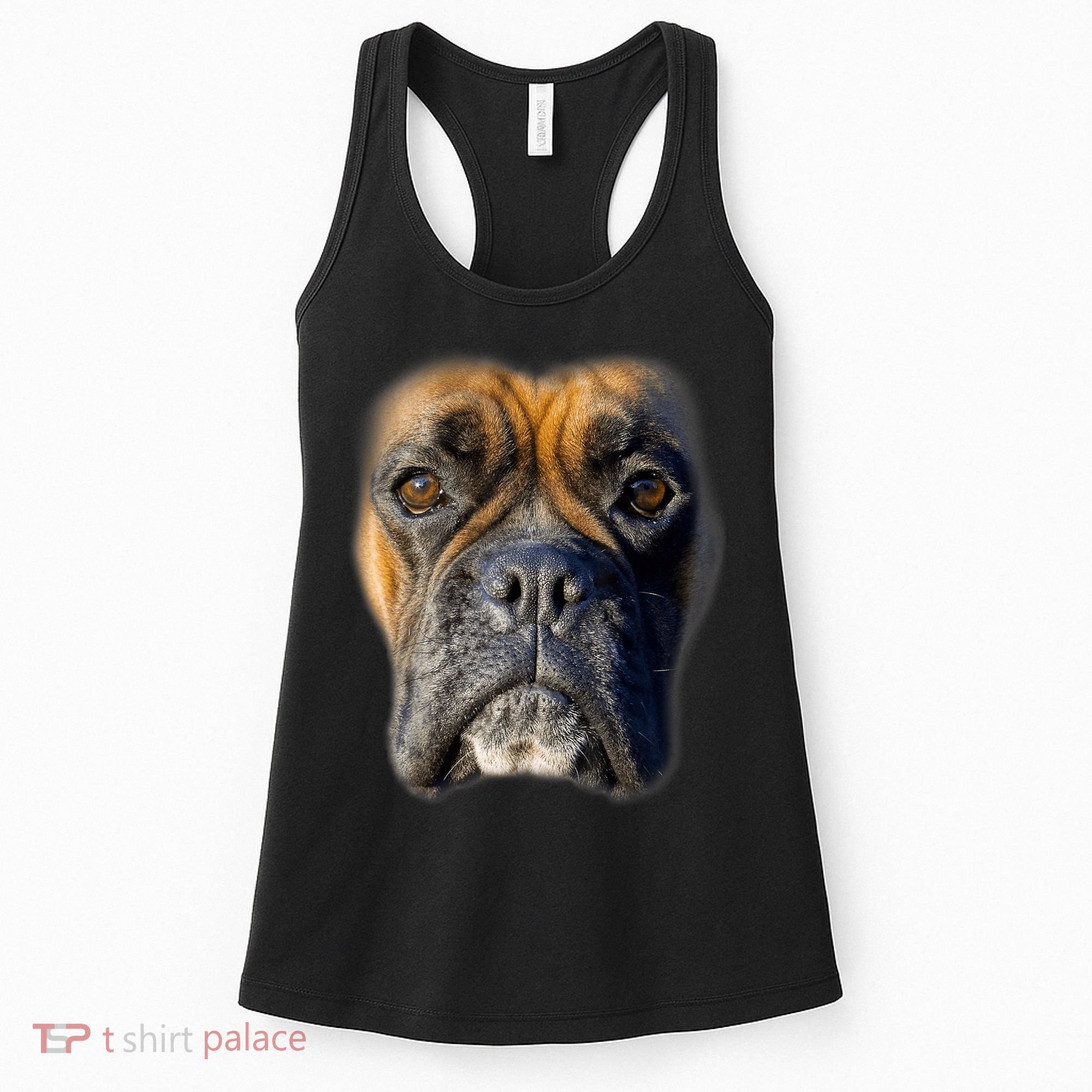 Animal Lover Gift Boxer Face Funny Dog Lovers Tshirt Women's Tank Top