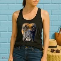 Animal Lover Gift Boxer Face Funny Dog Lovers Tshirt Women's Tank Top thumb 2